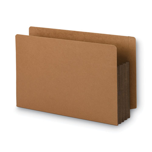 Picture of Redrope Drop-Front End Tab File Pockets, Fully Lined 6.5" High Gussets, 3.5" Expansion, Legal Size, Redrope/Brown, 10/Box