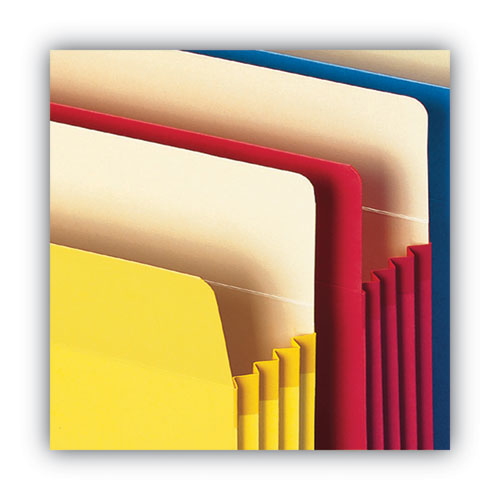 Picture of Colored File Pockets, 3.5" Expansion, Legal Size, Assorted Colors, 5/Pack