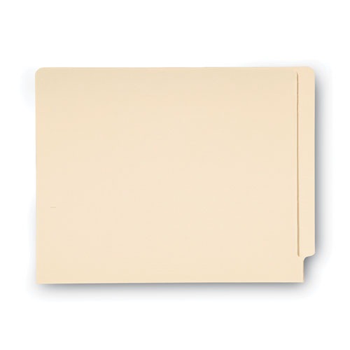 Picture of 100% Recycled Manila End Tab Folders, Straight Tabs, Letter Size, 0.75" Expansion, Manila, 100/Box