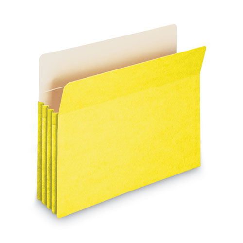 Picture of Colored File Pockets, 3.5" Expansion, Letter Size, Yellow