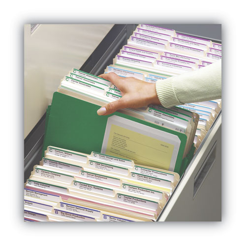 Picture of Colored File Pockets, 1.75" Expansion, Letter Size, Green