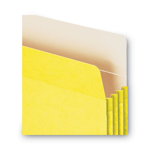 Picture of Colored File Pockets, 3.5" Expansion, Letter Size, Yellow