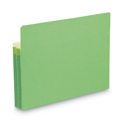 Picture of Colored File Pockets, 1.75" Expansion, Letter Size, Green