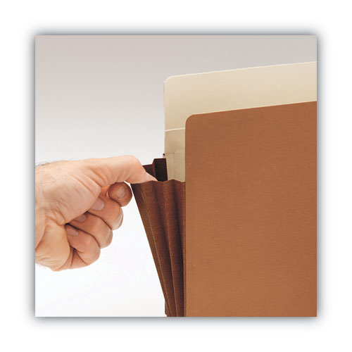 Picture of Redrope Drop-Front File Pockets with Fully Lined Gussets, 5.25" Expansion, Legal Size, Redrope, 10/Box