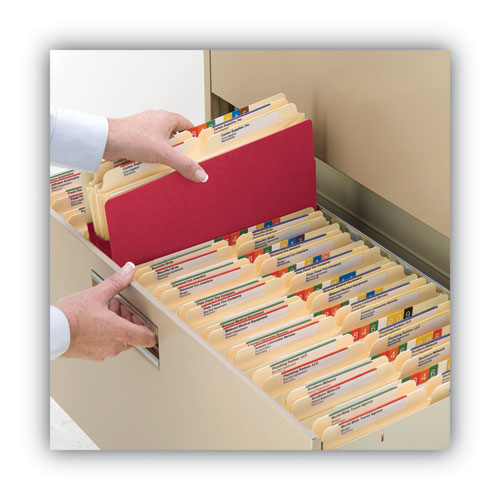 Picture of Colored File Pockets, 3.5" Expansion, Letter Size, Red