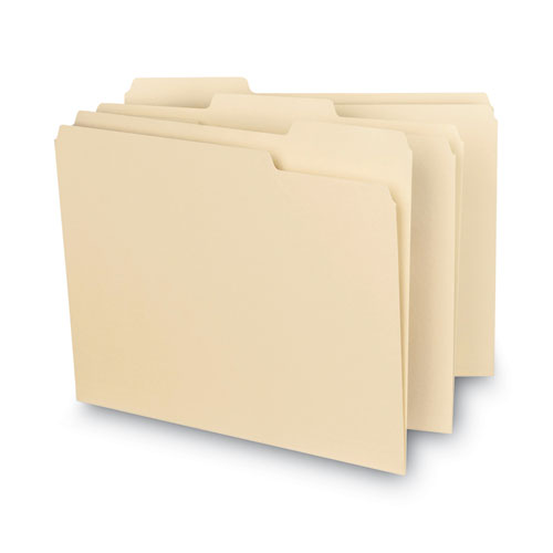 Picture of Interior File Folders, 1/3-Cut Tabs: Assorted, Letter Size, 0.75" Expansion, Manila, 100/Box