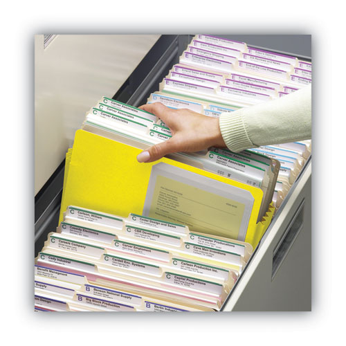 Picture of Colored File Pockets, 3.5" Expansion, Letter Size, Yellow