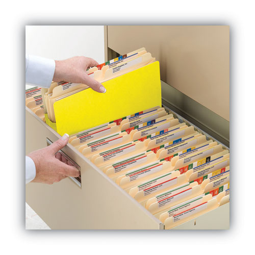 Picture of Colored File Pockets, 3.5" Expansion, Letter Size, Yellow