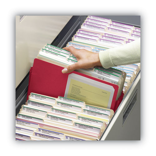 Picture of Colored File Pockets, 3.5" Expansion, Letter Size, Red