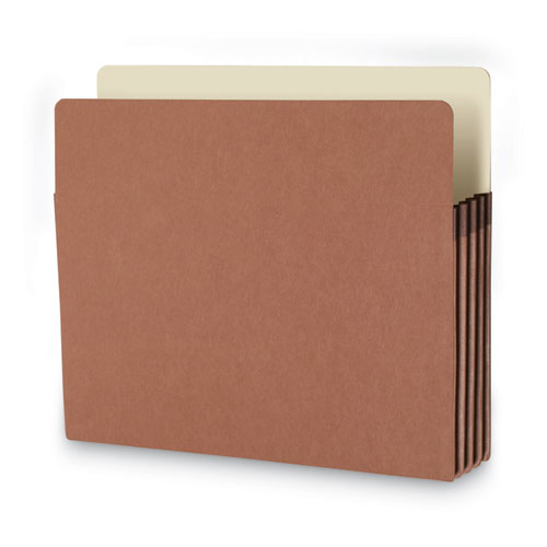 Picture of Recycled Top Tab File Pockets, 3.5" Expansion, Letter Size, Redrope, 25/Box