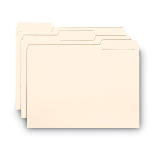 Picture of Interior File Folders, 1/3-Cut Tabs: Assorted, Letter Size, 0.75" Expansion, Manila, 100/Box