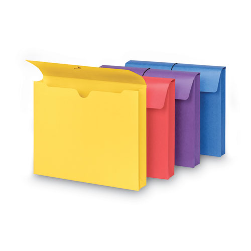 Picture of Expanding Wallet with Antimicrobial Product Protection, 2" Expansion, 1 Section, Letter Size, Assorted, 4/Pack