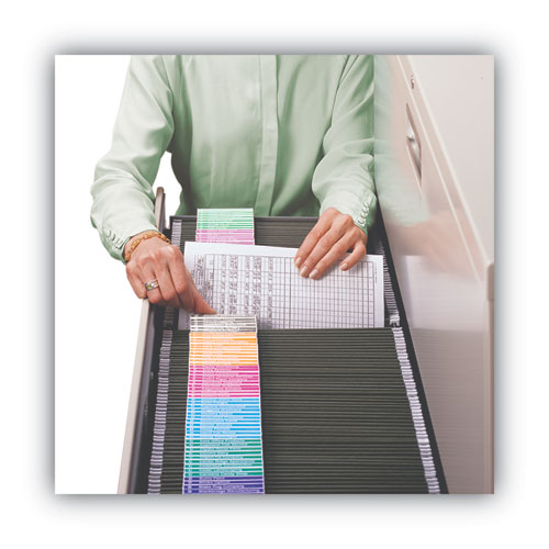 Picture of Viewables Hanging Folder Tabs and Labels, Complete Bulk Pack Refill, 1/3-Cut, Assorted Colors, 3.5" Wide, 100/Box