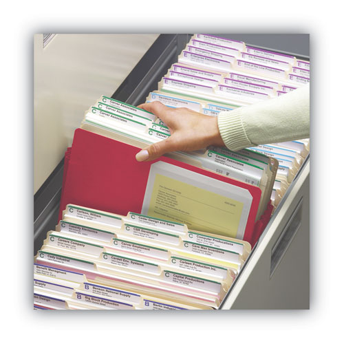 Picture of Colored File Pockets, 5.25" Expansion, Letter Size, Red