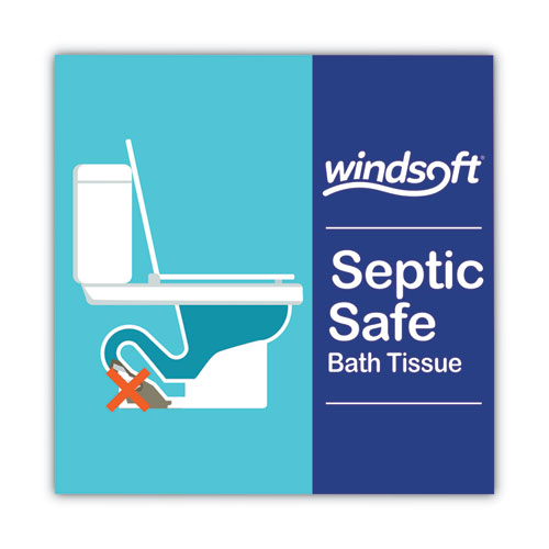 Picture of Premium Bath Tissue, Septic Safe, 2-Ply, White, 284 Sheets/Roll, 24 Rolls/Carton