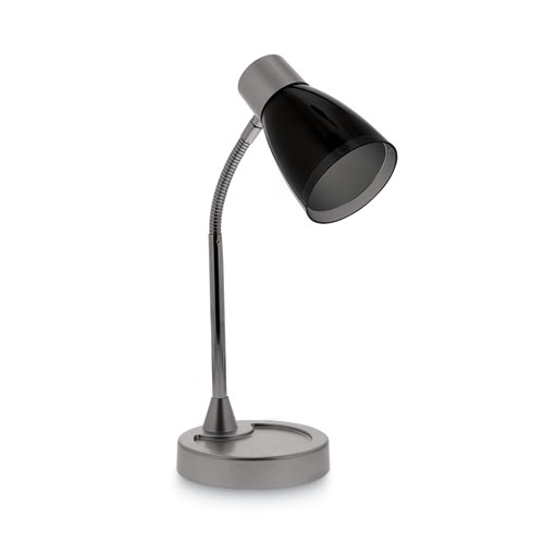 Picture of Adjustable LED Desk Lamp, 4.5" dia Base, 20" Tall, Chrome/Black