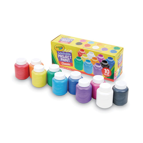 Washable+Watercolor+Project+Paint%2C+Assorted+Classic+Colors%2C+2+Oz+Bottle%2C+10%2Fpack