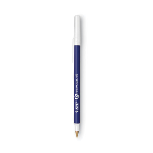 Picture of PrevaGuard Round Stic Pen, Stick, Medium 1 mm, Blue Ink, Blue Barrel, Dozen