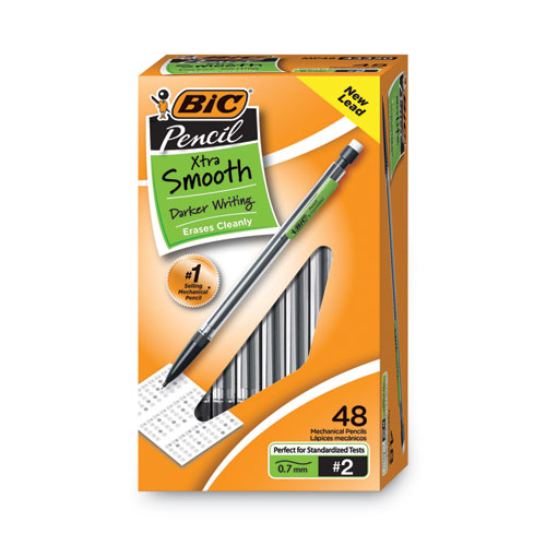 Picture of Xtra Smooth Mechanical Pencil Value Pack, 0.7 mm, HB (#2.5), Black Lead, Clear Barrel, 40/Pack