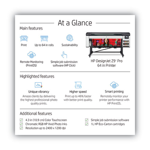 Picture of DesignJet Z9+ Pro 64" Wide Format Inkjet Printer