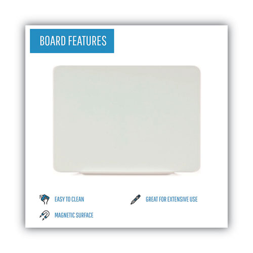 Picture of Magnetic Glass Dry Erase Board, 60" x 48", Opaque White Surface