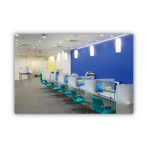 Picture of Protector Series Glass Aluminum Desktop Divider, 35.4 x 0.16 x 23.6, Clear