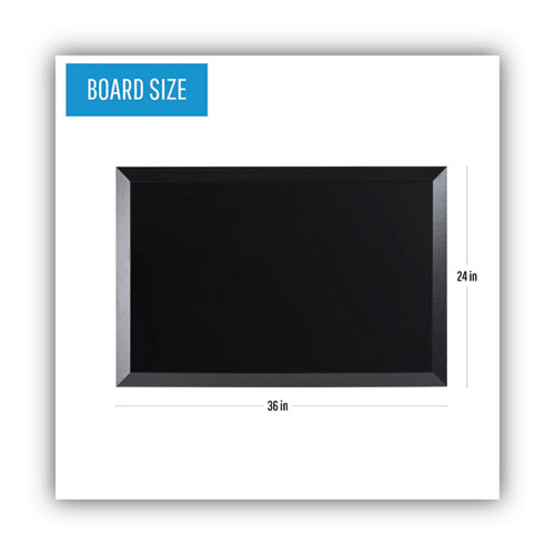 Picture of Kamashi Wet-Erase Board, 36" x 24", Black Surface, Black Wood Frame