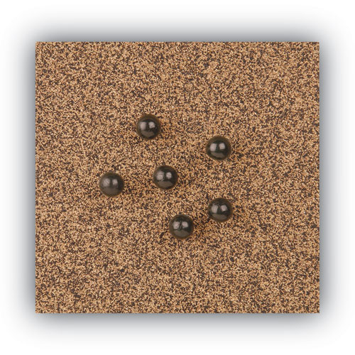 Picture of Tech Cork Board, 48" x 36", Tan Surface, Silver/Black Aluminum Frame