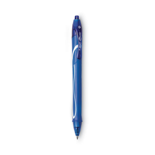 Picture of Gel-ocity Quick Dry Gel Pen, Retractable, Medium 0.7 mm, Blue Ink, Blue Barrel, Dozen