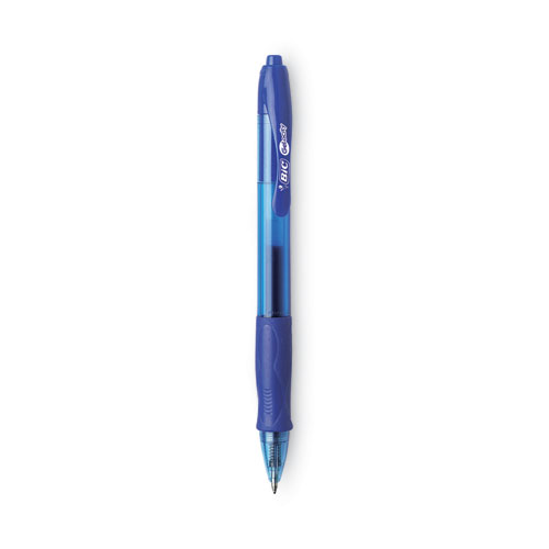 Picture of Gel-ocity Gel Pen, Retractable, Medium 0.7 mm, Blue Ink, Translucent Blue Barrel, Dozen