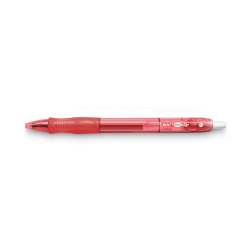 Picture of Gel-ocity Gel Pen, Retractable, Medium 0.7 mm, Red Ink, Translucent Red Barrel, Dozen