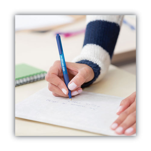 Picture of Soft Feel Ballpoint Pen Value Pack, Retractable, Medium 1 mm, Blue Ink, Blue Barrel, 36/Pack