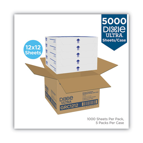 Picture of All-Purpose Food Wrap, Dry Wax Paper, 12 x 12, White, 1,000/Carton