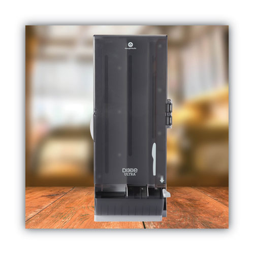 Picture of SmartStock Utensil Dispenser, Holds 120 Knives, 10 x 8.75 x 24.75, Translucent Black