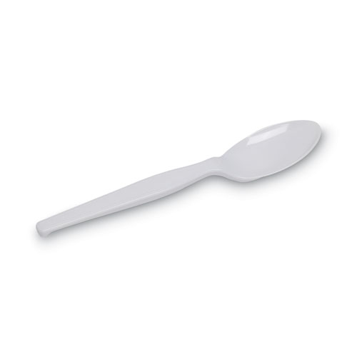 Picture of Individually Wrapped Mediumweight Polystyrene Cutlery, Teaspoons, White, 1,000/Carton