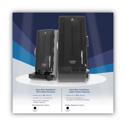 Picture of SmartStock Plastic Cutlery Refill, Series-O, Mediumweight Knife, Black, 40/Pack, 24 Packs/Carton