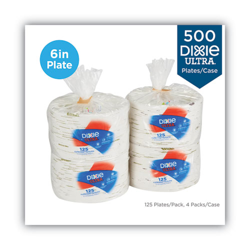 Picture of Pathways Soak Proof Shield  Heavyweight Paper Plates, WiseSize, 5.88" dia, Green/Burgundy, 500/Carton