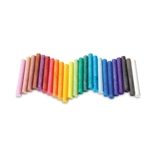 Picture of Colored Drawing Chalk, 3.19" x 0.38" Diameter, Six Each of 24 Assorted Colors, 144 Sticks/Set