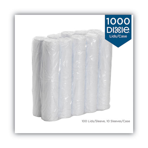 Picture of Dome Drink-Thru Lids, Fits 10 oz to 16 oz Paper Hot Cups, White, 1,000/Carton