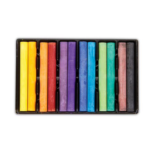Picture of Colored Drawing Chalk, 3.19" x 0.38" Diameter, 12 Assorted Colors 12 Sticks/Set
