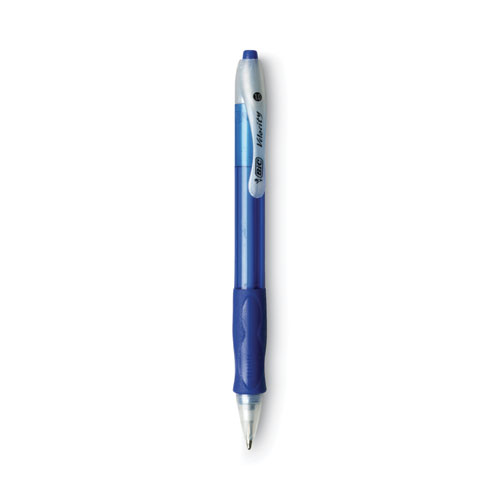 Picture of Velocity Easy Glide Ballpoint Pen Value Pack, Retractable, Medium 1 mm, Blue Ink, Translucent Blue Barrel, 36/Pack