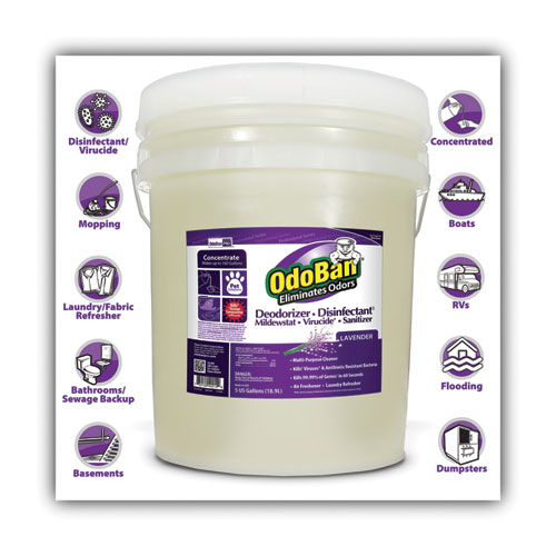 Picture of Concentrated Odor Eliminator and Disinfectant, Lavender Scent, 5 gal Pail