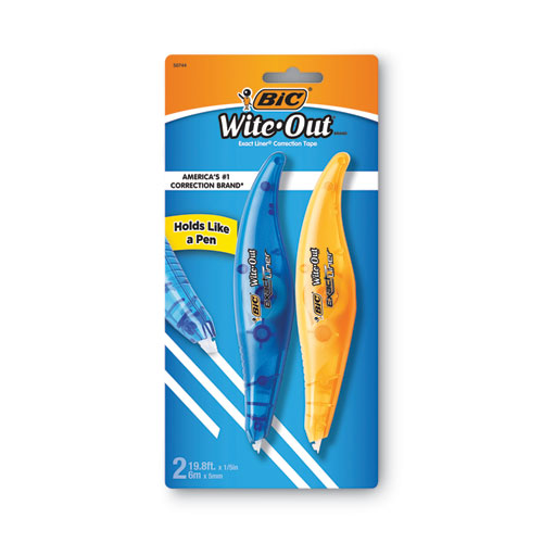 Wite-Out+Brand+Exact+Liner+Correction+Tape%2C+Non-Refillable%2C+Blue%2FOrange+Applicators%2C+0.2%26quot%3B+x+236%26quot%3B%2C+2%2FPack