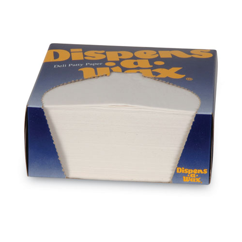 Picture of Dispens-A-Wax Waxed Deli Patty Paper, 4.75 x 5, White, 1,000/Box, 24 Boxes/Carton
