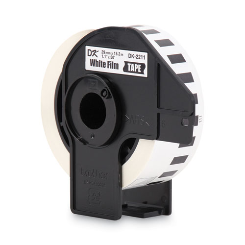 Picture of Continuous Film Label Tape, 1.1" x 50 ft Roll, White