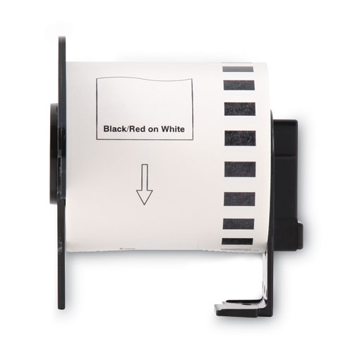 Picture of Continuous Paper Label Tape, 2.4" x 50 ft, Black/White