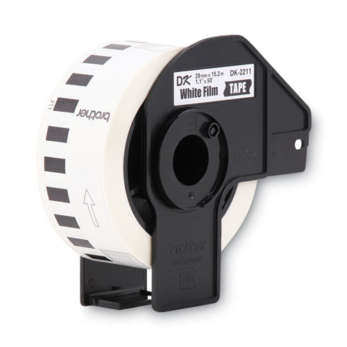 Picture of Continuous Film Label Tape, 1.1" x 50 ft Roll, White