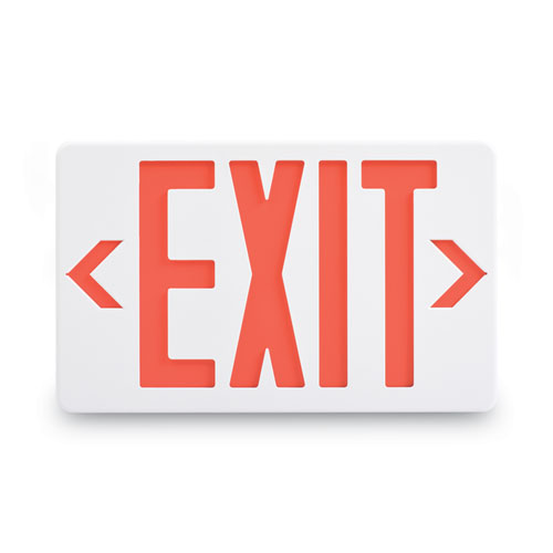 Picture of LED Exit Sign, Polycarbonate, 12.25 x 2.5 x 8.75, White