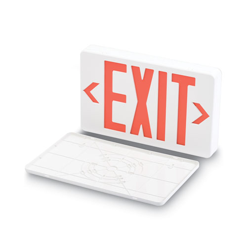 Picture of LED Exit Sign, Polycarbonate, 12.25 x 2.5 x 8.75, White