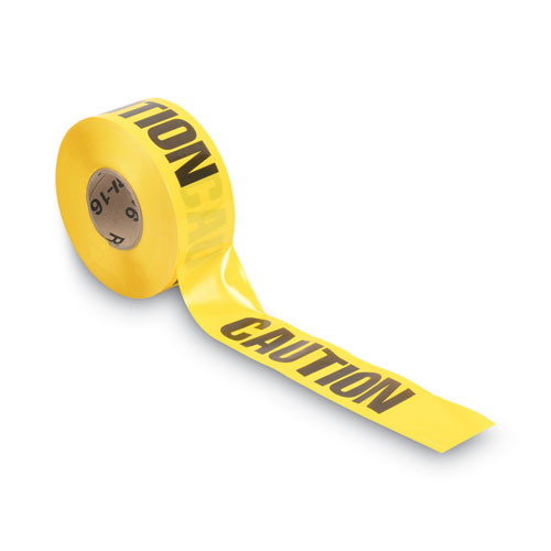 Picture of Caution Barricade Safety Tape, 3" x 1,000 ft, Black/Yellow